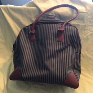 Striped Black and Brown Bag